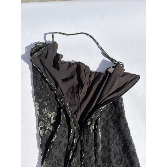 ASTR The Label Olive Green Leopard Burnout Velvet Cowl Neck Mini Dress Small - Picture 7 of 9